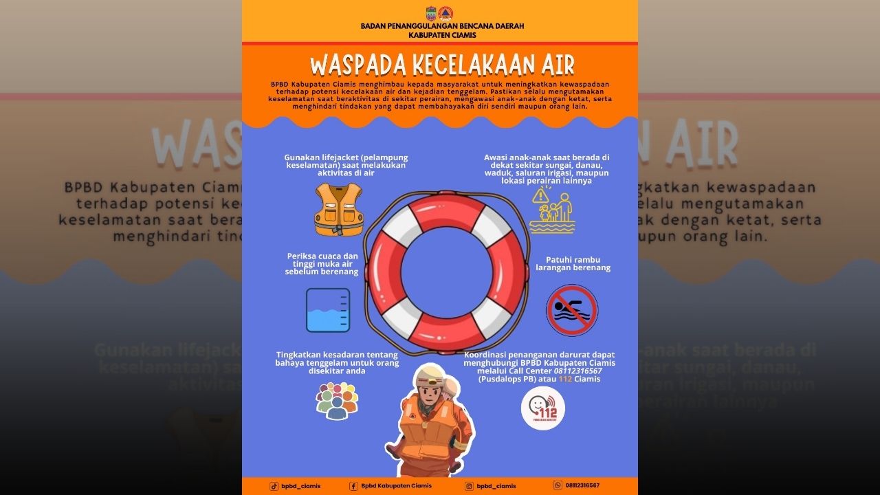 BPBD Ciamis Ingatkan Warga Waspadai Risiko Kecelakaan Air